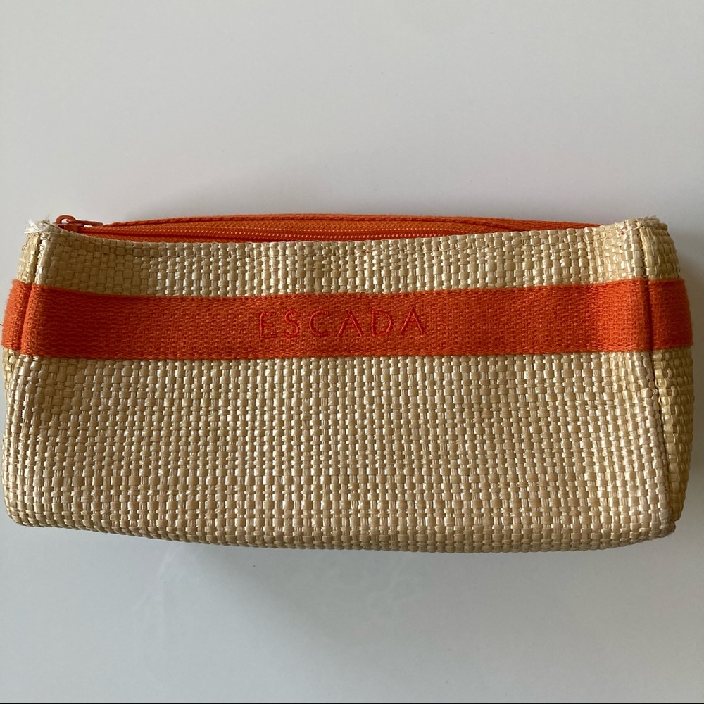 Escada Straw Woven Pouch